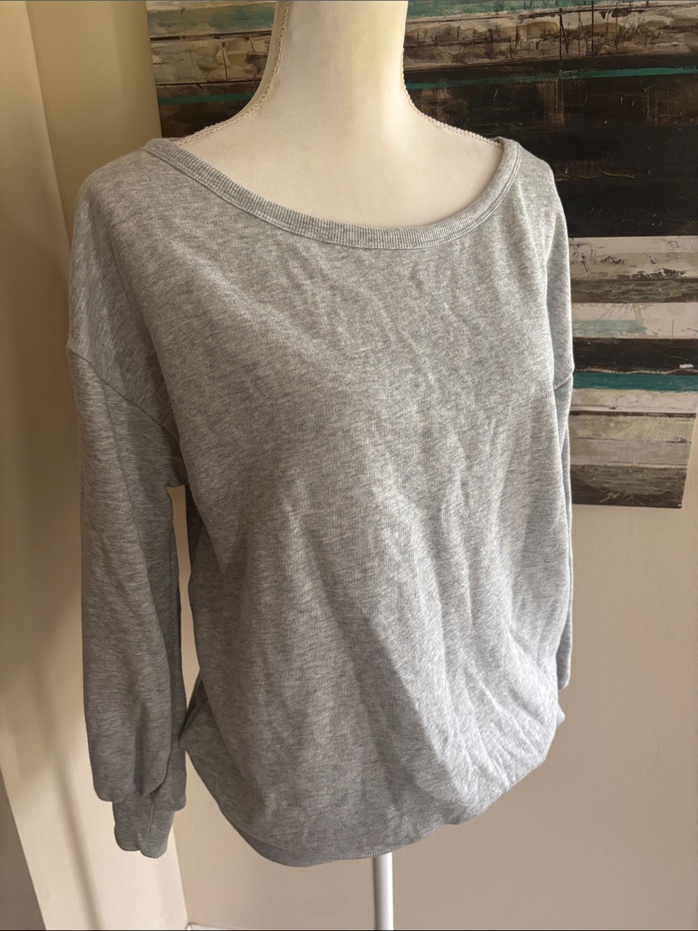 Victoria's Secret Light Gray Scoop Neck Pullover